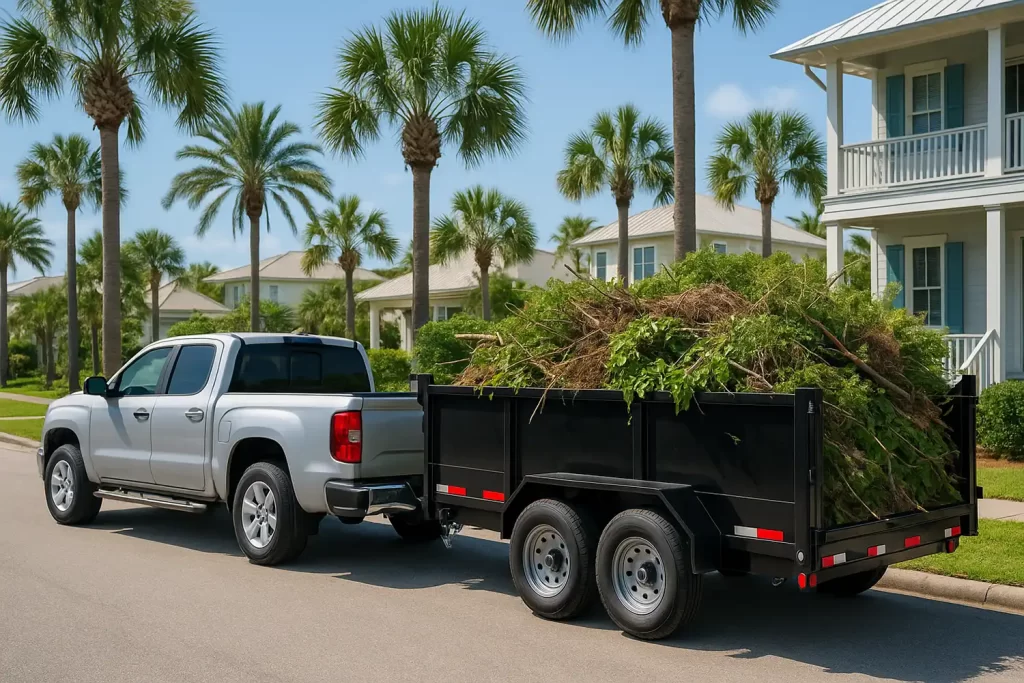 New Smyrna Beach dump trailer rental for yard waste cleanup